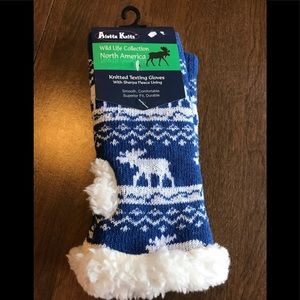 Knitted Texting Gloves by Aletta Knits NWT Moose